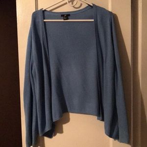 Drape-y blue cardigan